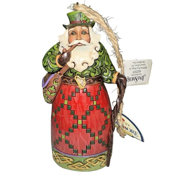 2011 Jim Shore Heartwood Creek Irish Santa 4022939 Ornament Enesco Vintage NWT - Picture 1 of 9